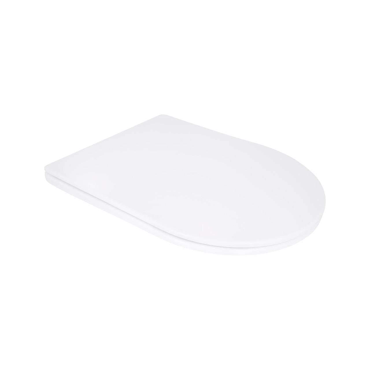 Сидіння для унітазу Qtap Taurus 520 з мікроліфтом/Slim Duroplast/Quick Release 455x365x38 мм White (QTSC179W49384)