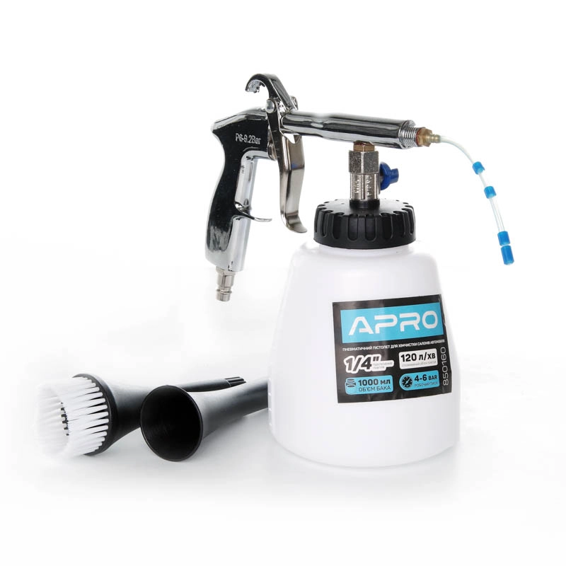 Пневмопістолет Apro для хімчистки салонів автомобілів торнадор 1000 мл (850160)
