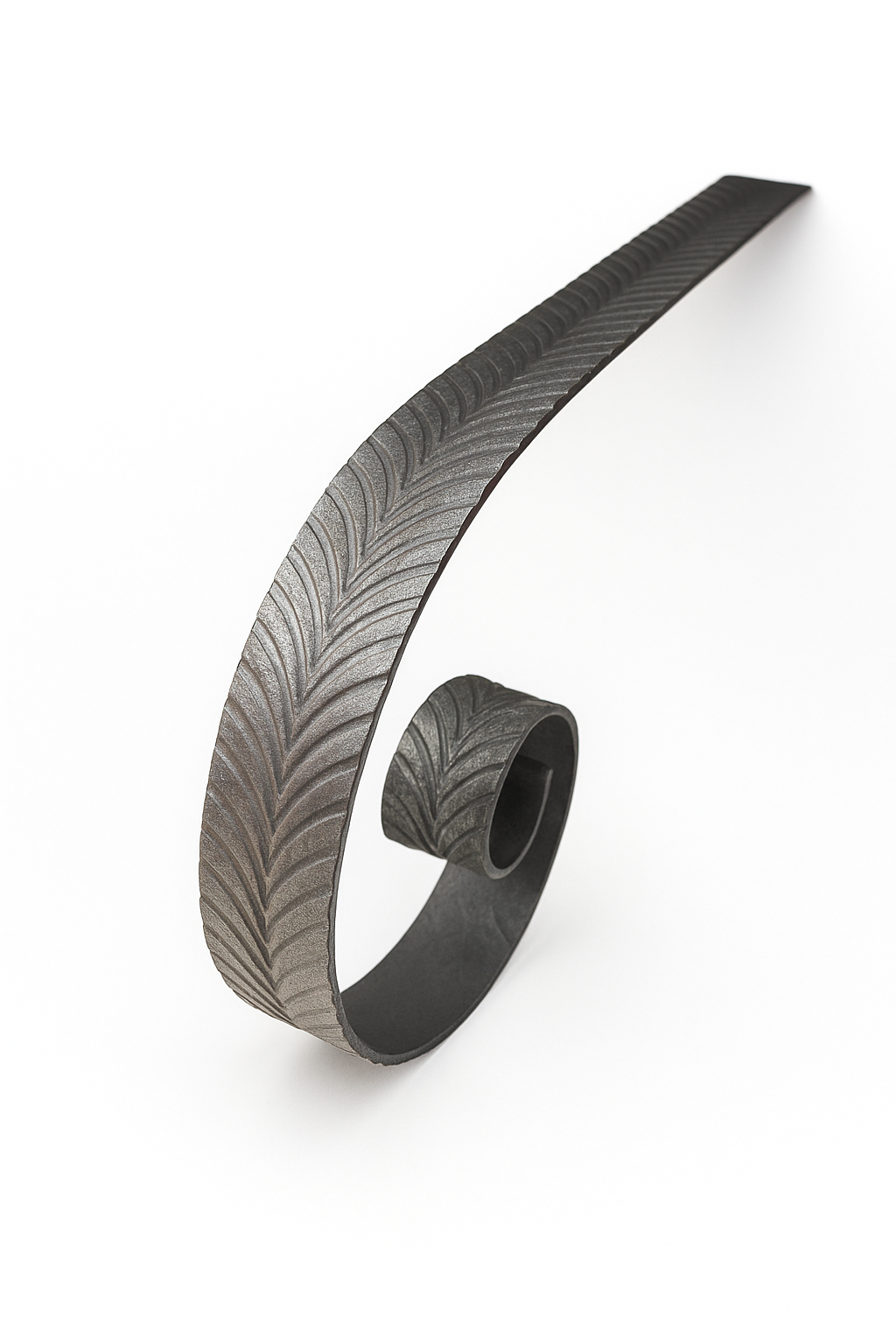 Окончание перил кованое металлическое 40x4 мм (00212)