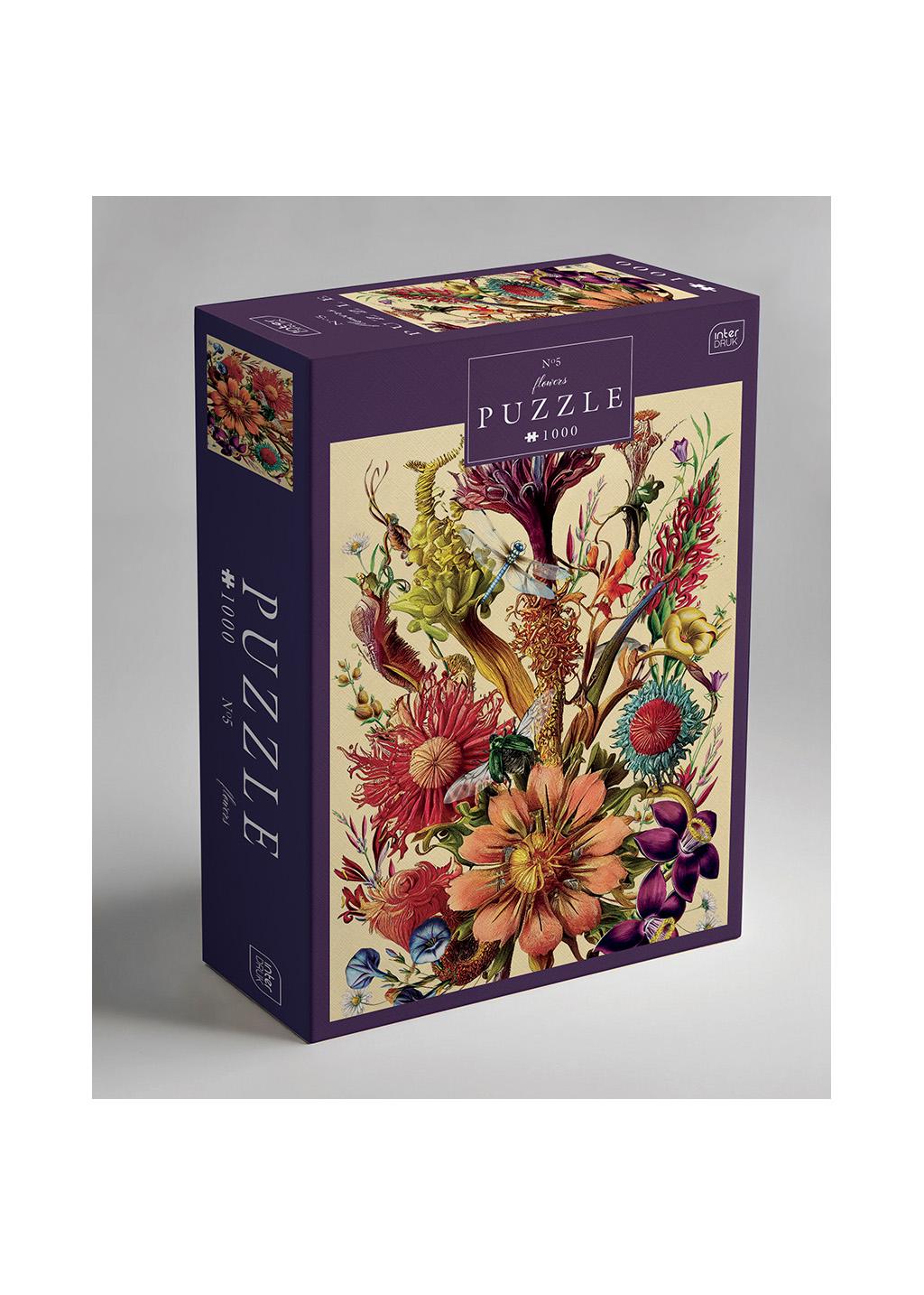 Пазли InterDRUK тришарові Flowers 5 1000 шт. (370044)