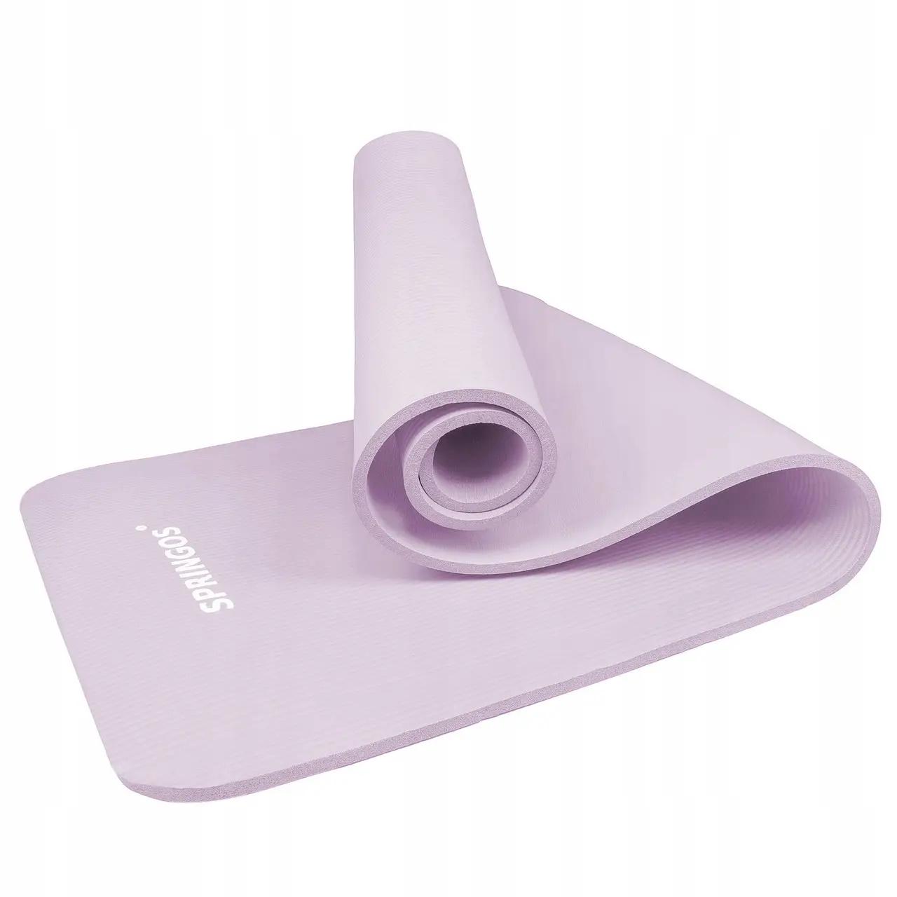 Коврик для йоги и фитнеса Springos NBR 1 см YG0038 Purple - фото 1