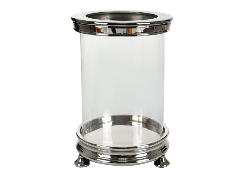 Подсвечник алюминиевый Lefard 875-006 со стеклянной колбой 26 см Хром