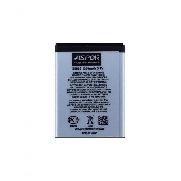 Аккумулятор Aspor для Samsung S5830/S5660/S6012/S7500 (EB494358VU)