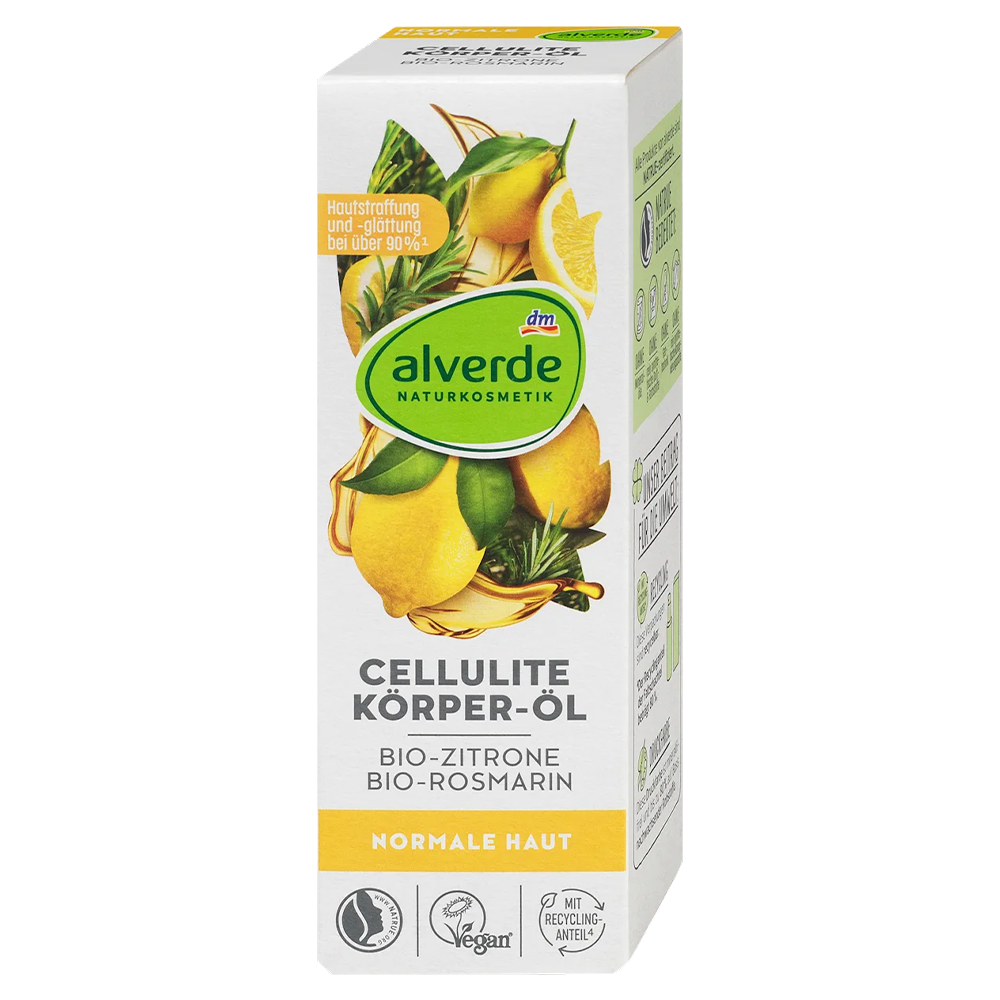 Масло для тела Alverde Naturkosmetik от целлюлита с органическим лимоном и розмарином 100 мл