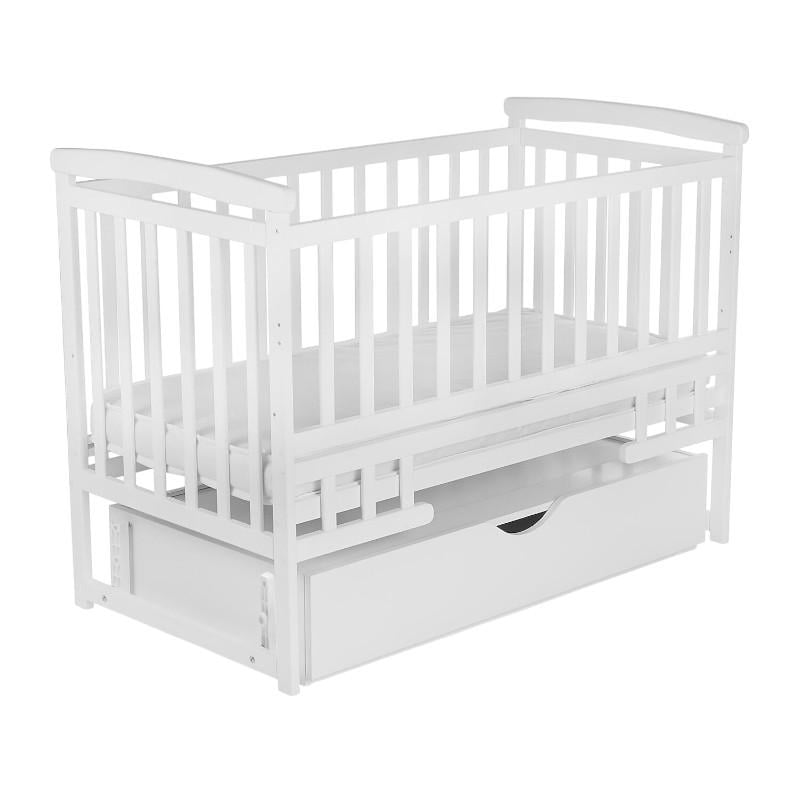 Кровать-трансформер для детей с ящиком маятниковый механизм Белый (DS-101)