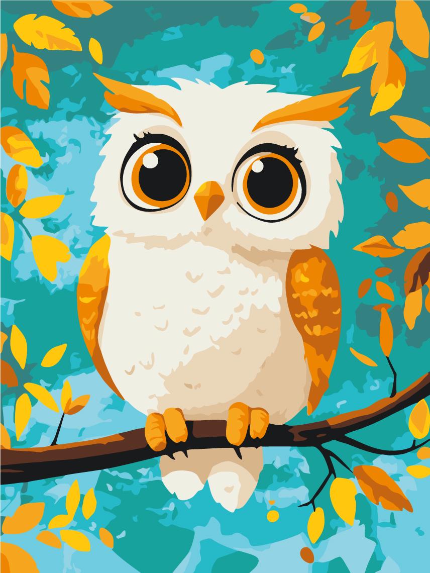 Картина по номерам Brushme Совенок 30x40 см (KBS0164)