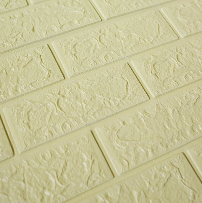 Панель декоративная 3D самоклеющаяся под кирпич 700x770x4 мм Лимонный (03-4)