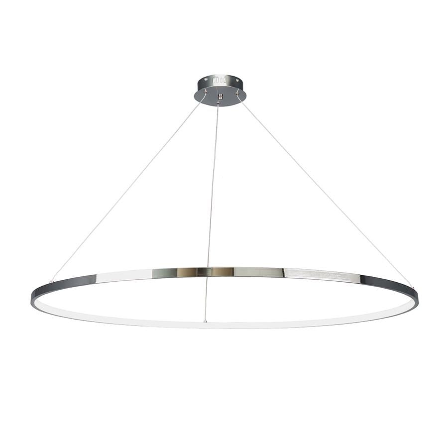 Люстра Levistella 529832-1 LED 1000 Лофт кольцо с пультом Хром (2592770444)