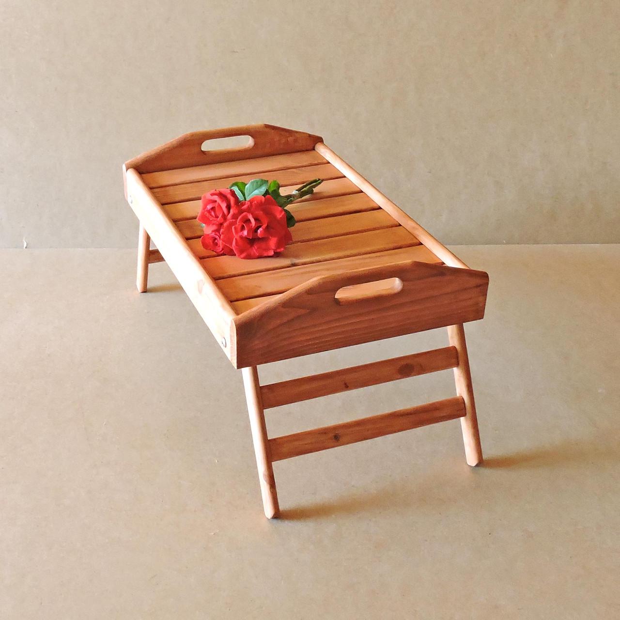 Столик-поднос для завтрака из дерева Аляска Шафран (СТП-001706)