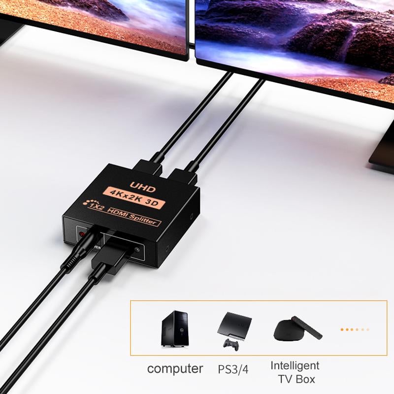 Активний HDMI розгалужувач 4Sport Splitter 1to2 Black (WAZ-HR12-B) - фото 3