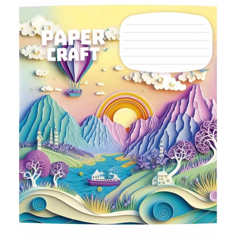 Зошит учнівський "Paper craft" 012-3354C-4 в косу лінію 12 аркушів