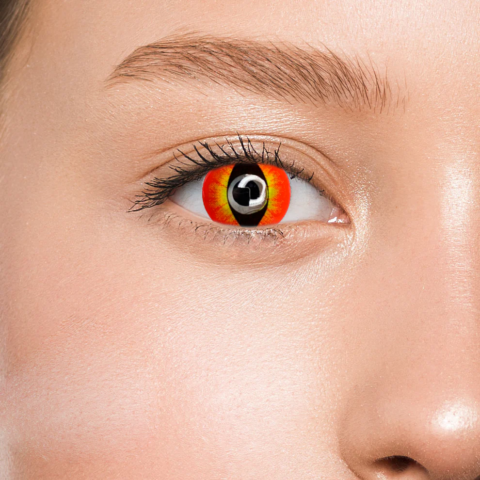 Контактные линзы красные Elite Lens Кэт Рэд +0,00 14,5 мм 2 шт. Красный (25906565)