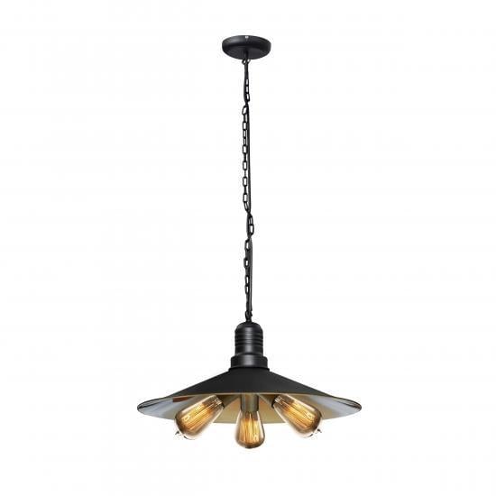 Подвесной светильник лофт MSK ELECTRIC Brooklyn на три лампы NL 4531 Черный/Чронза внутри (615035)