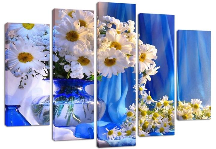 Картина модульная на холсте DK Ромашки в вазе 80x108 см (PLM5-1)