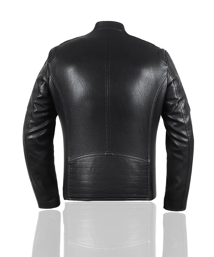 Куртка косуха Men's Style KS-4NVE из натуральной кожи р. 48 Black (8044977) - фото 4