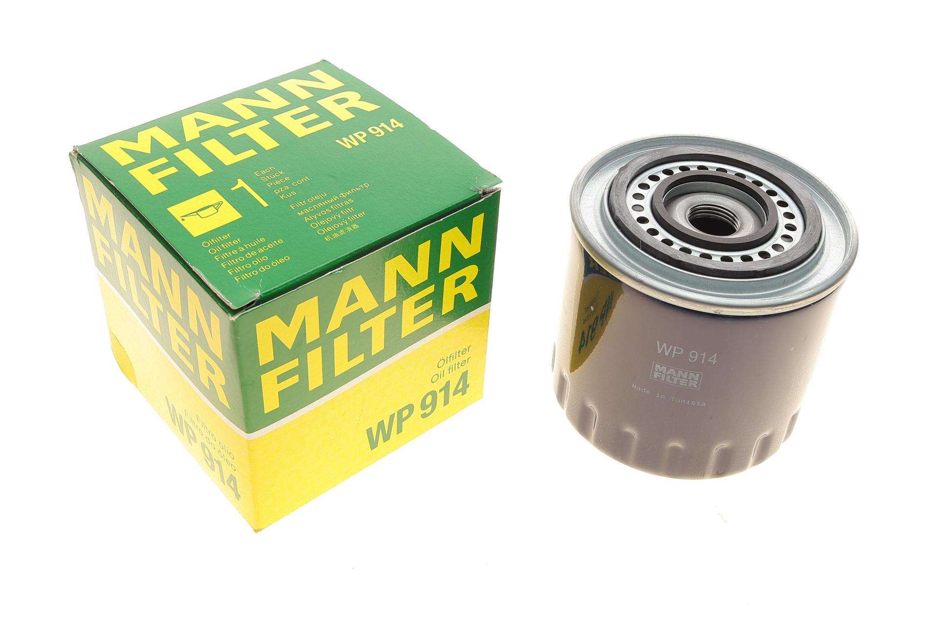 Фильтр масляный Mann-Filter для Renault Espace/Laguna/Safrane 2,2 D 93-01 (WP 914)