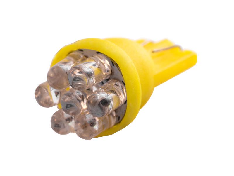 Автомобильная лампа светодиодная LEDUA T10-7pc круглый LED 12V Желтый (175) Автомобильная лампа светодиодная LEDUA T10-7pc круглый LED 12V Желтый (175)