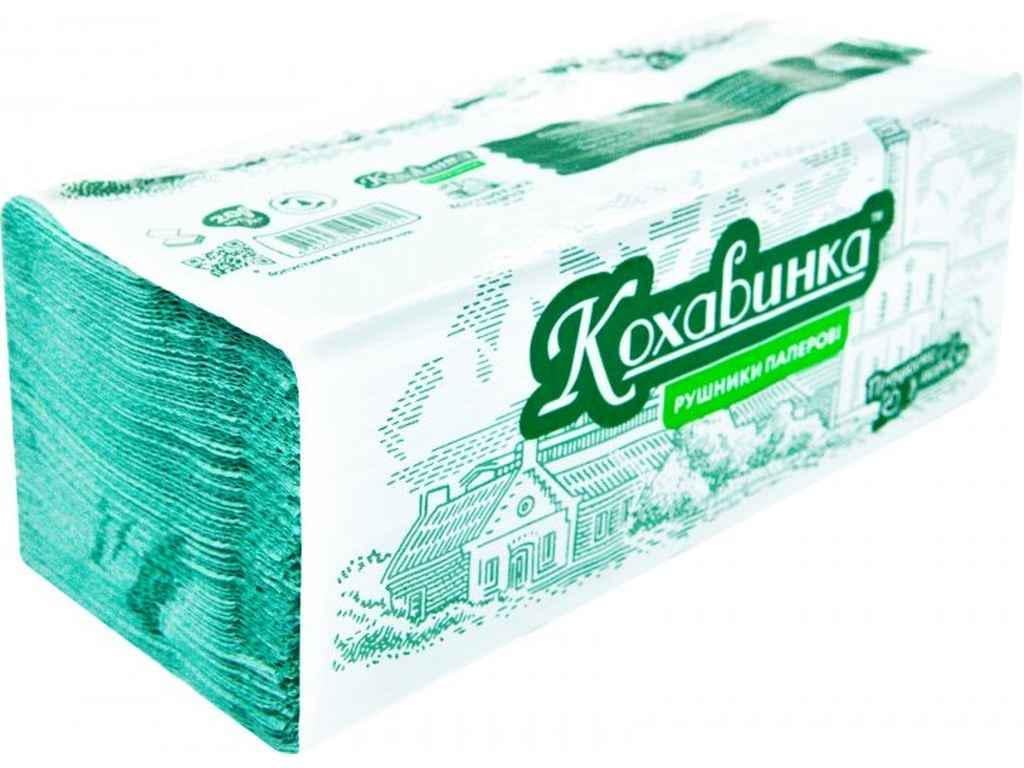 Полотенца бумажные Кохавинка V-типа 200 шт. 23x25 см Зеленый (978088) Полотенца бумажные Кохавинка V-типа 200 шт. 23x25 см Зеленый (978088)