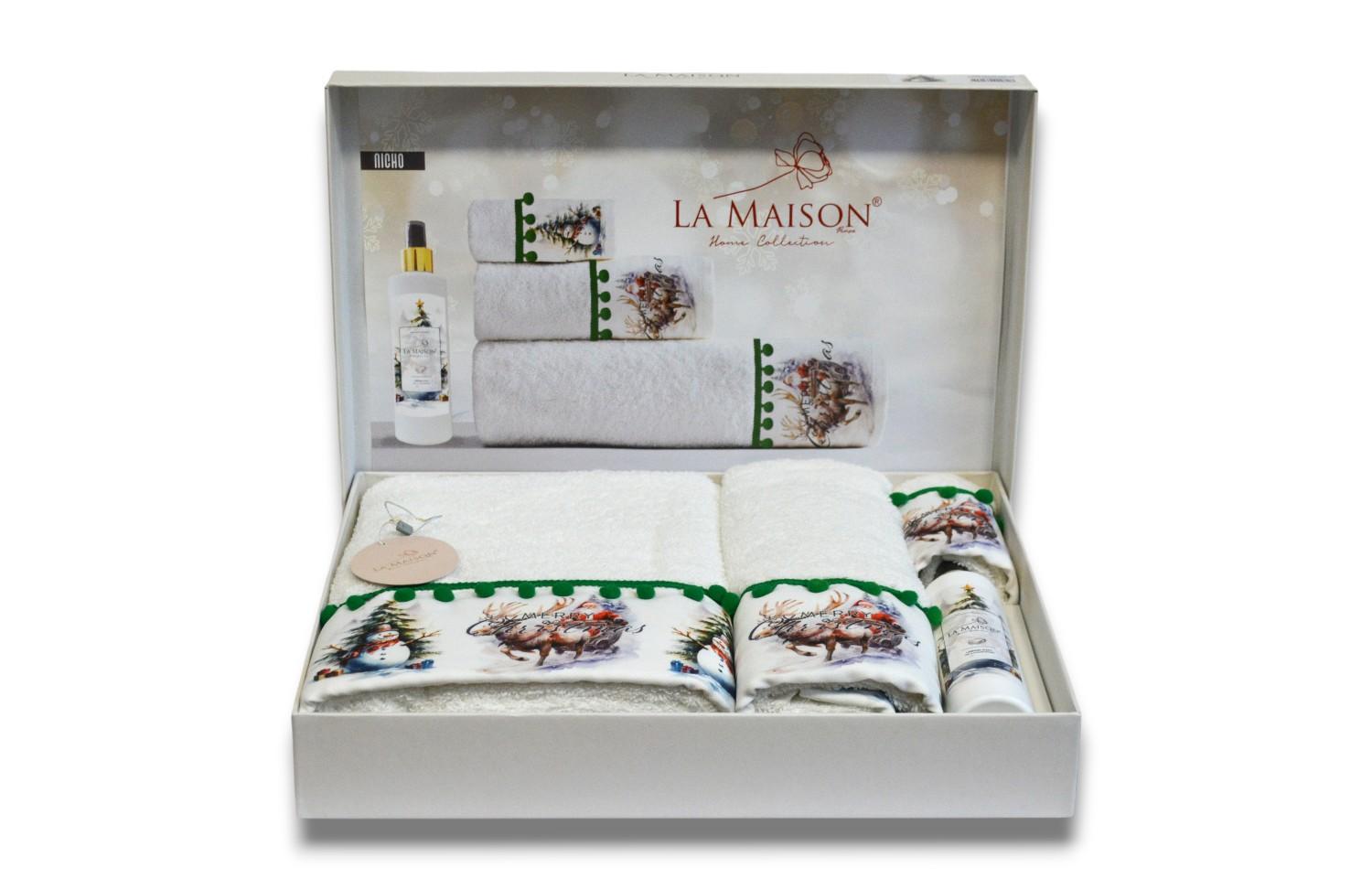 Подарунковий набір рушників La Maison d'Armorine 3 шт. з ароматом Nicho 30482 (29658338) - фото 3 Подарунковий набір рушників La Maison d'Armorine 3 шт. з ароматом Nicho 30482 (29658338) - фото 3