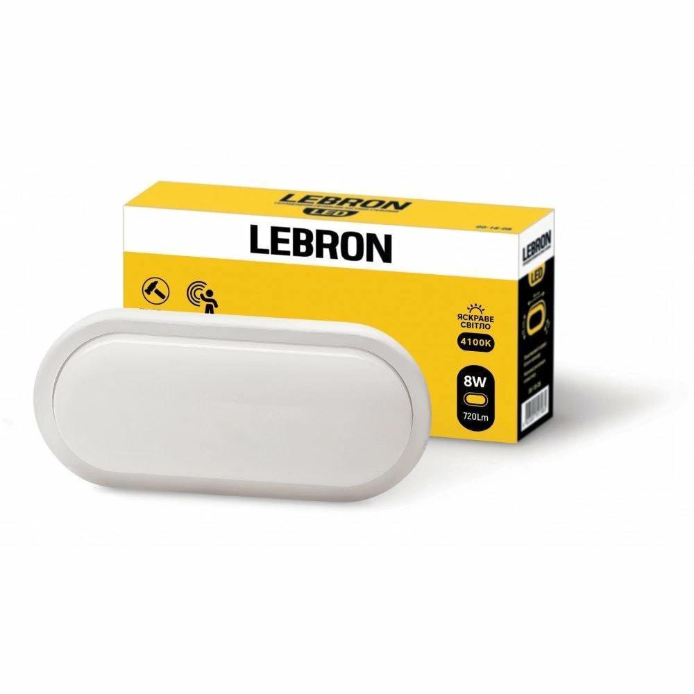 LED-светильник ЖКХ влагозащищенный Lebron L-WLO 8W овал 4100K 720 Lm IP65 (28688646)