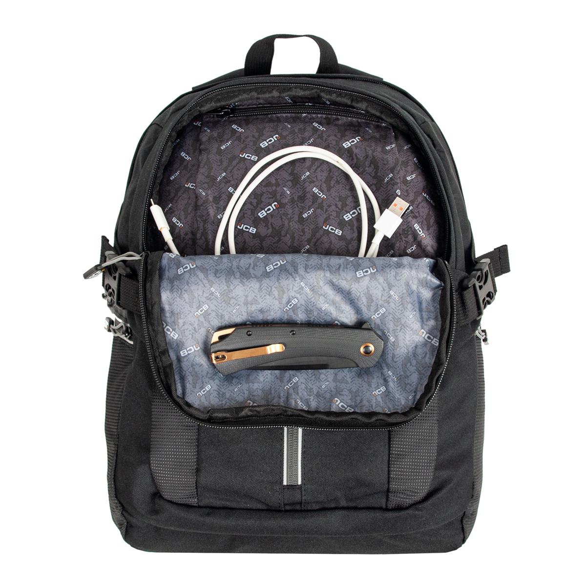 Городской рюкзак JCB BP66 Black/Grey - фото 9 Городской рюкзак JCB BP66 Black/Grey - фото 9
