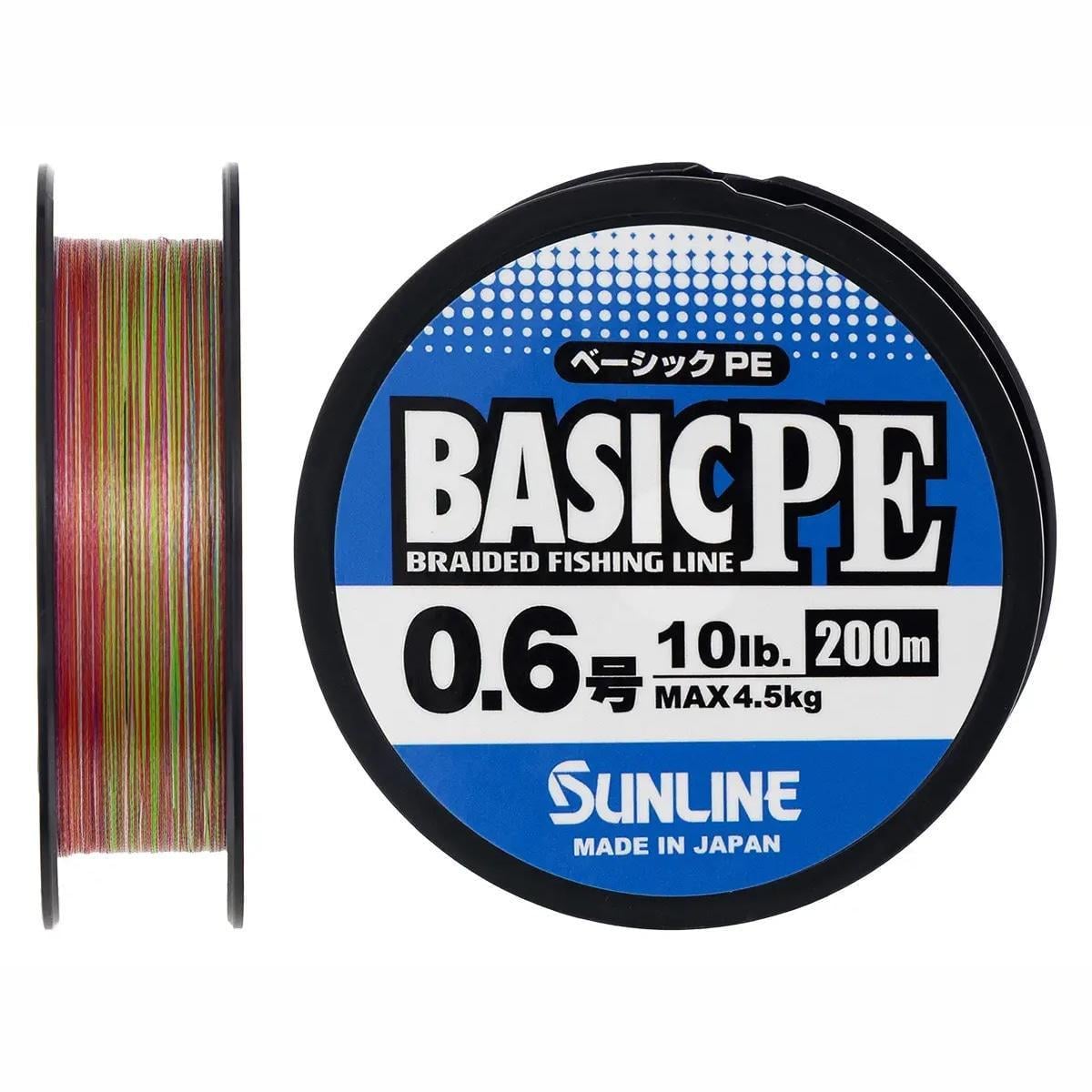 Шнур Sunline Basic PE HG #0,6/0,132 мм 10LB 4,5 кг Max 200 м Мультиколор (2528557106)