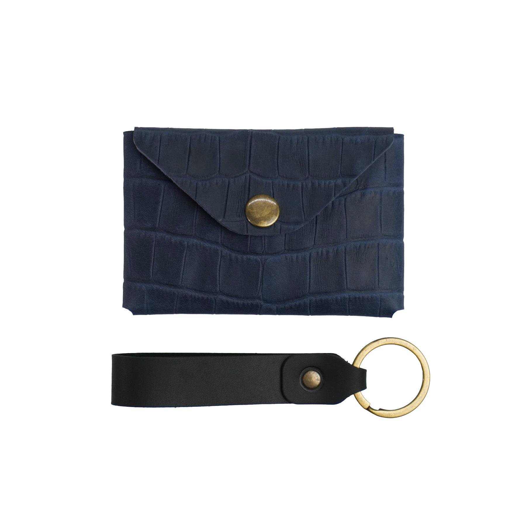 Гаманець шкіряний Крокодил Mini-01 Синій Гаманець шкіряний Крокодил Mini-01 Синій