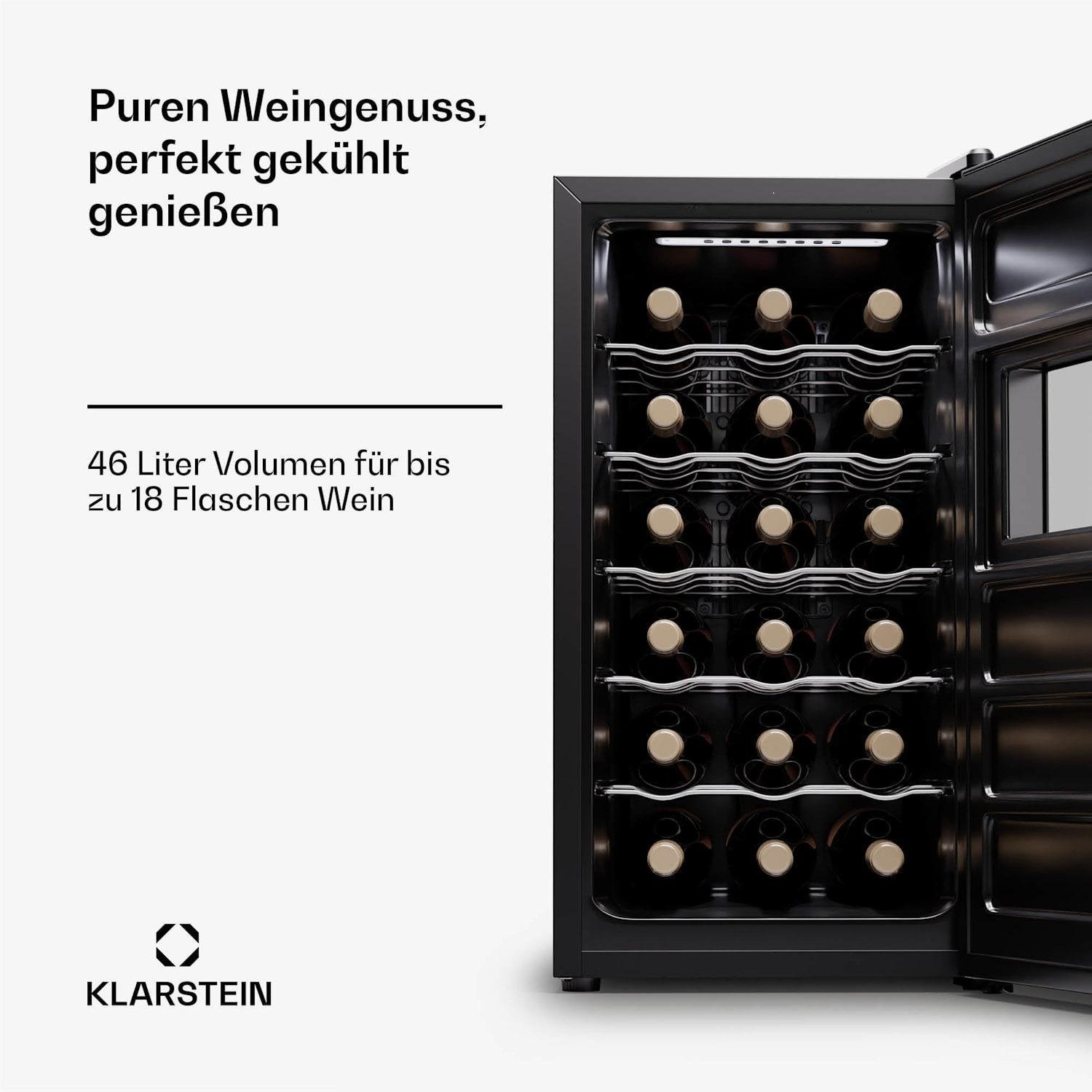 Винний холодильник KLARSTEIN Silent Vino 18 Uno (10045378) - фото 2 Винний холодильник KLARSTEIN Silent Vino 18 Uno (10045378) - фото 2