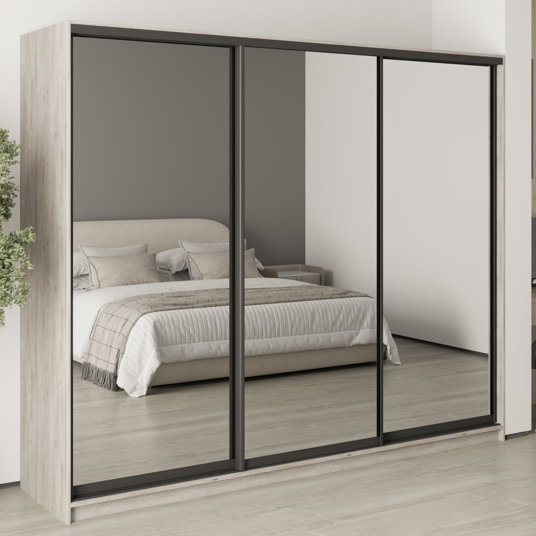 Шкаф-купе трехдверный Mebel Star Комбо BG MBS-9345 250х60х210 см Аляска серый (1009334) Шкаф-купе трехдверный Mebel Star Комбо BG MBS-9345 250х60х210 см Аляска серый (1009334)