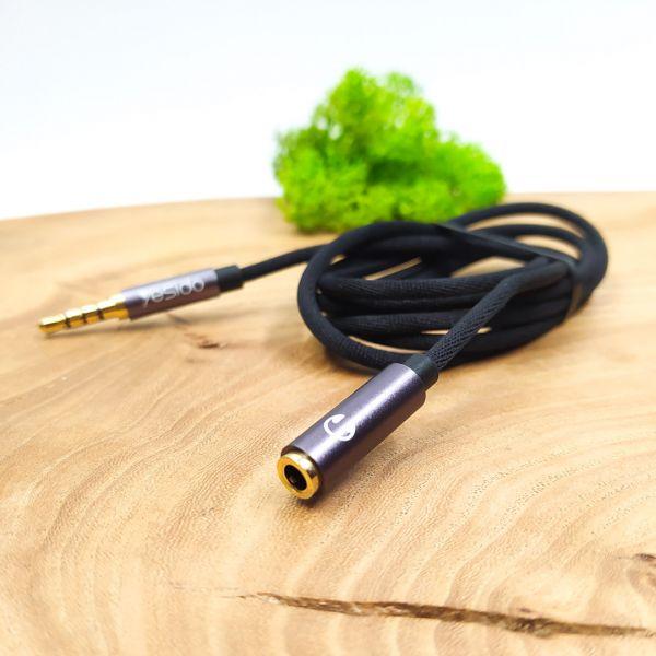 Аудио удлинитель Yesido YAU26 4pin 3,5 мм 1м - фото 3