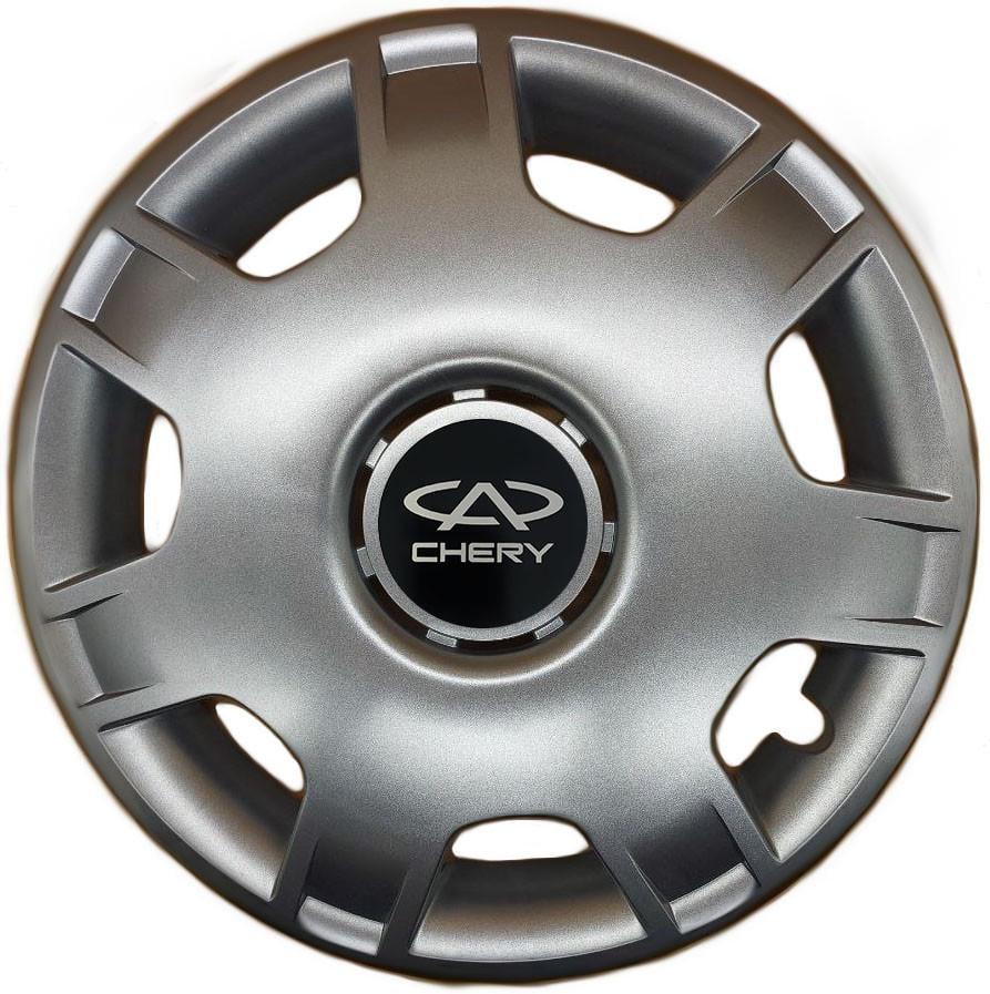 Колпаки SJS 205 с логотипом Chery 4 шт. R14 Серебряный (2654556546)