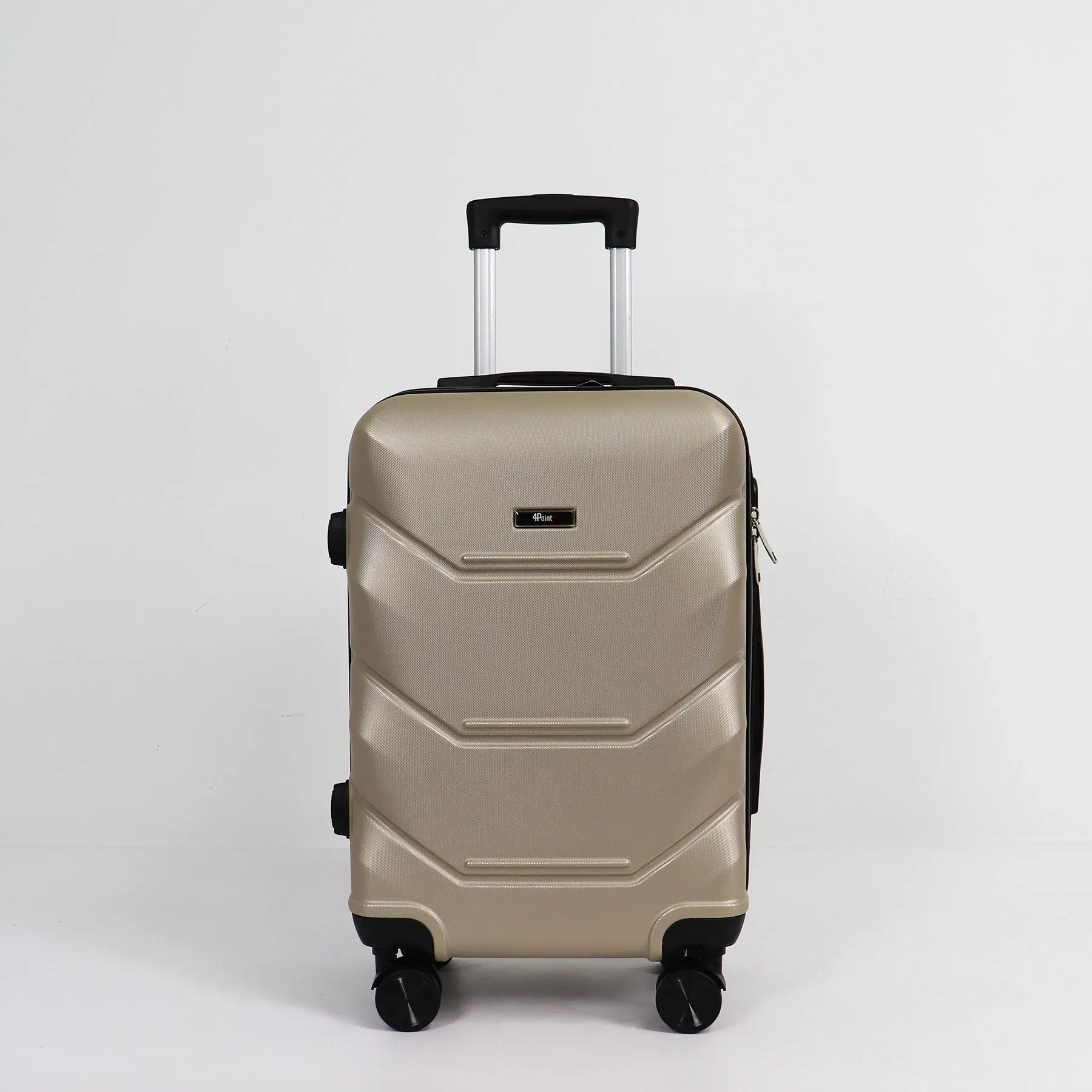 Валіза дорожня 4Points ONE середня на подвійних колесах пластикова М Шампань (40606)