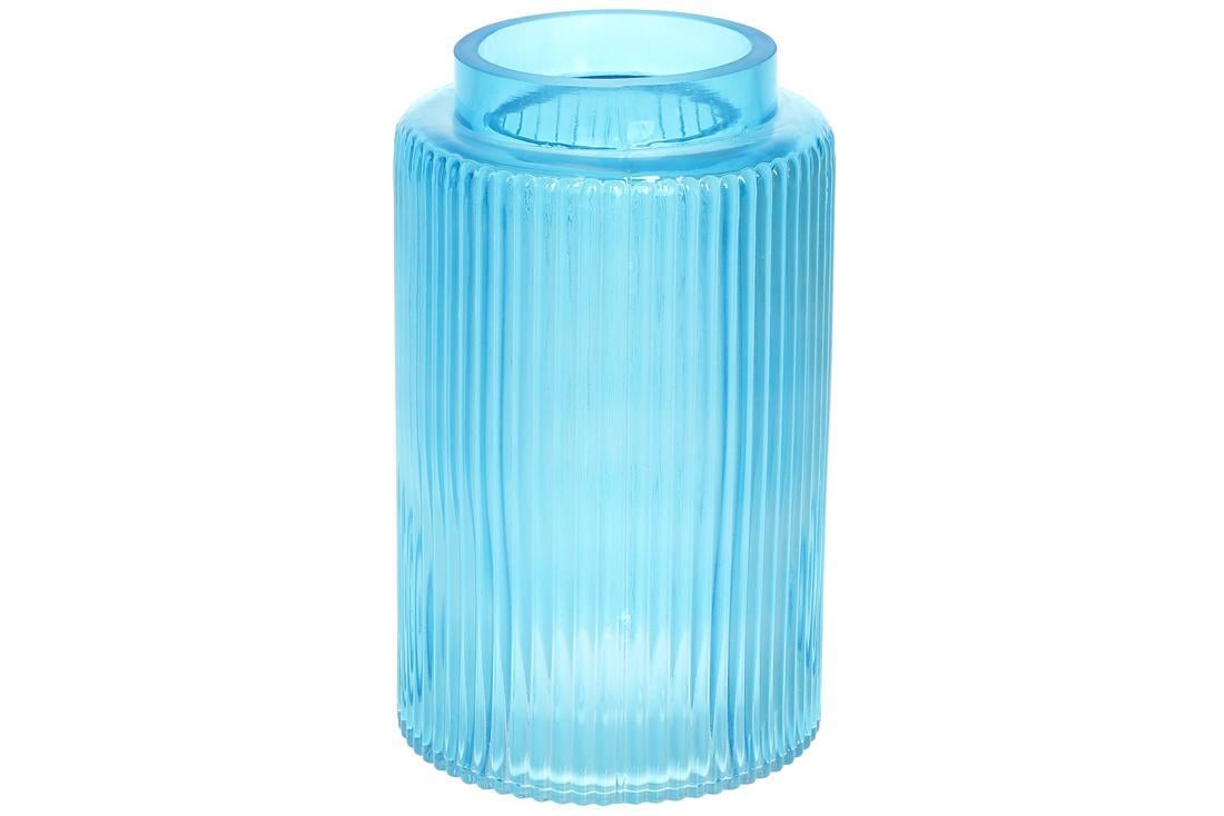Ваза стеклянная BonaDi Прозрачная Лазурь 20 см (591-292)