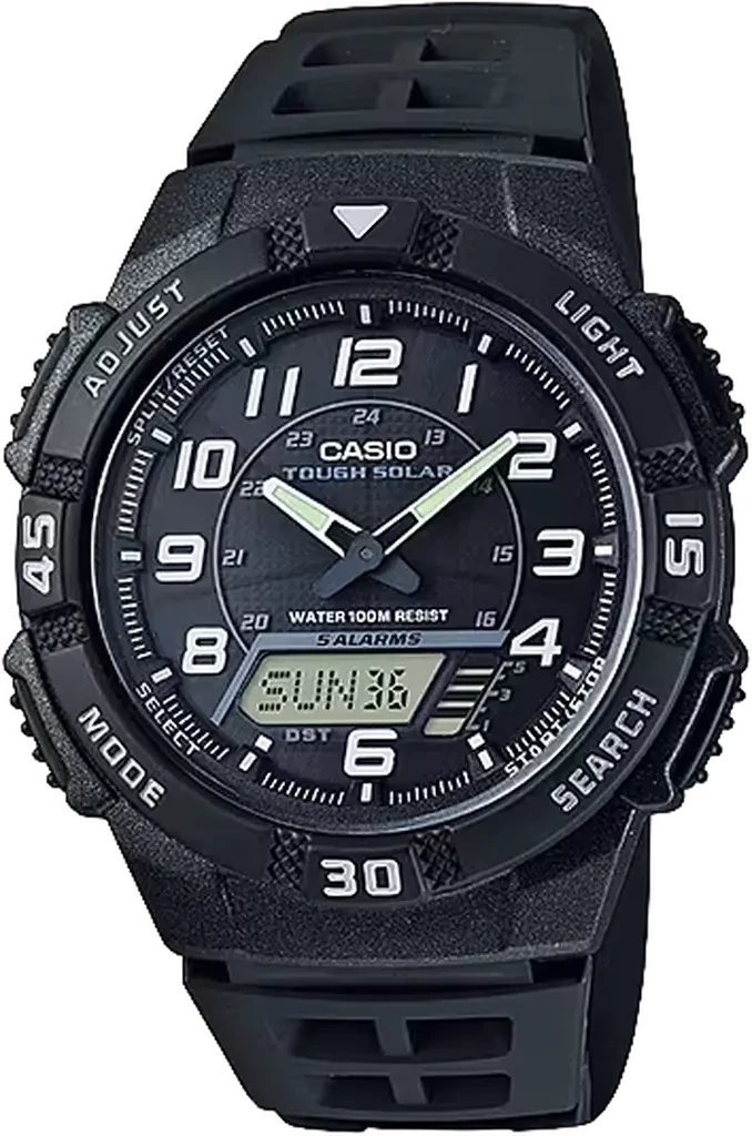 Наручные часы мужские Casio Timeless Collection AQ-S800W-1BVEF с водозащитой 100 м/подсветкой Черный (3147515526)