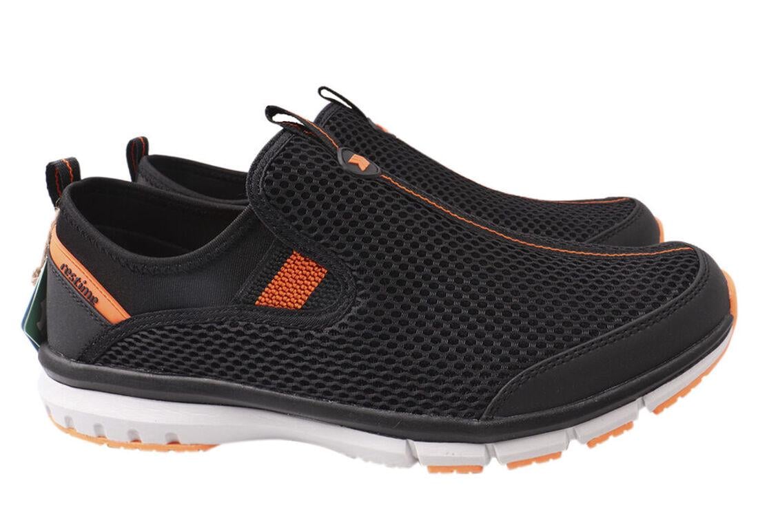 Кросівки чоловічі Restime з текстилю на низькому ходу р. 38 Чорний (164-21/22LK)