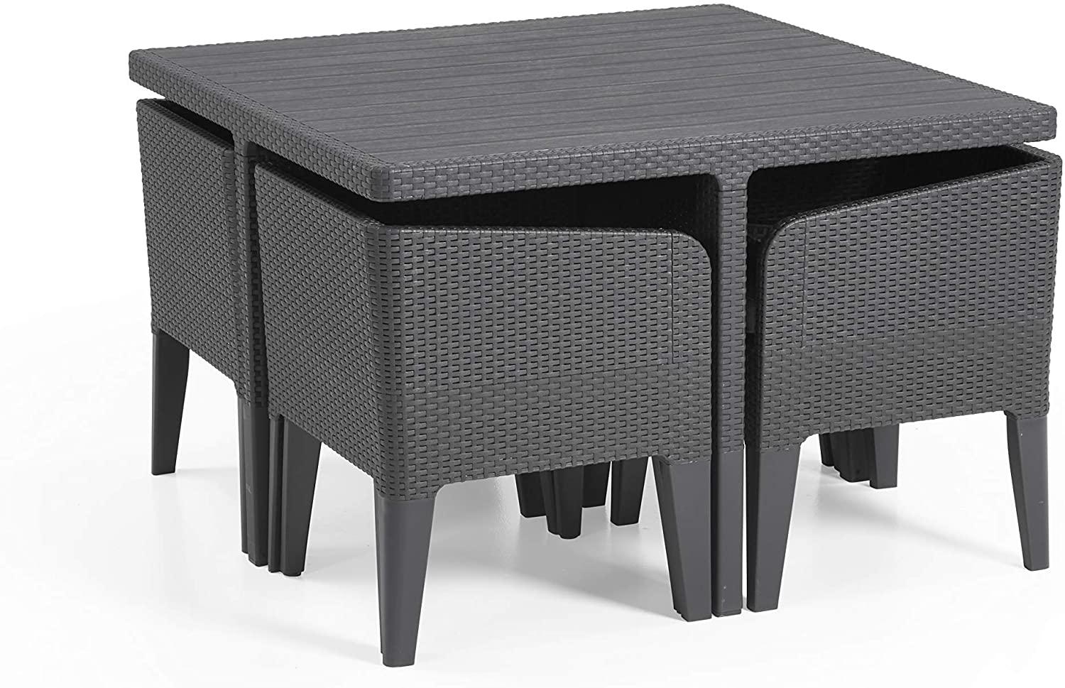 Комплект садових меблів Keter Columbia Set 5 Графітовий (247480)
