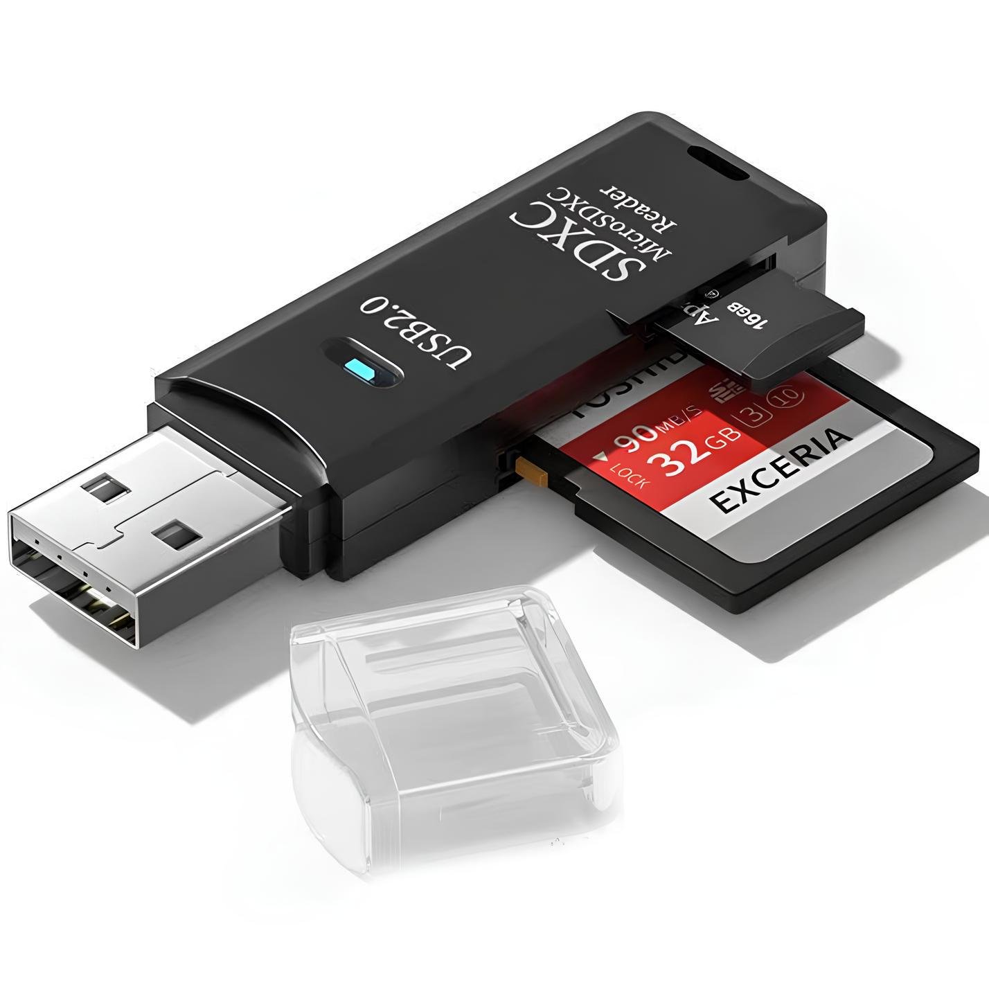 Кардридер карт пам'яті microSD/TF та SD/SDHC/SDXC