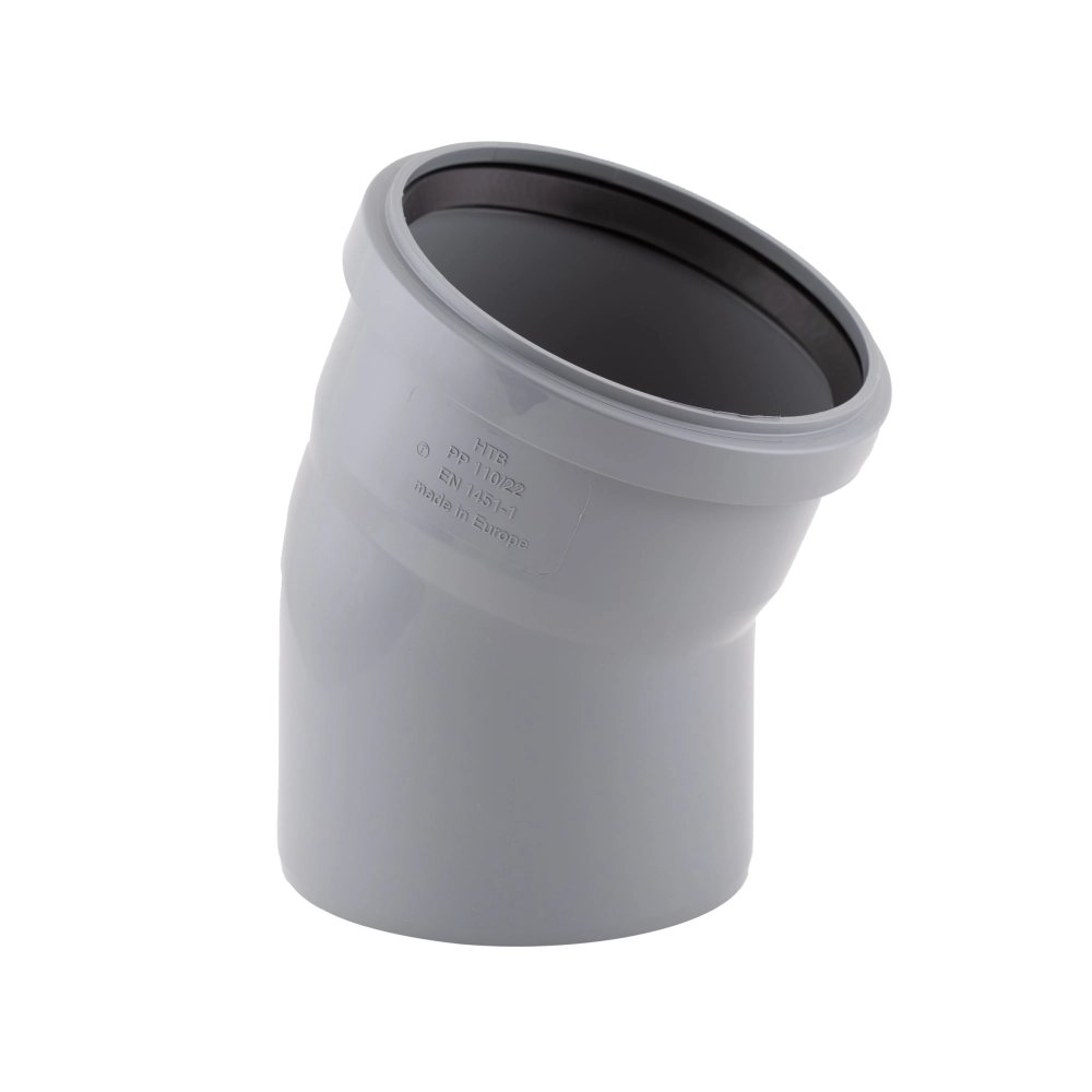 Колено канализационное TA Sewage с уплотнительным кольцом 50x50 мм 30° (SD00034415)