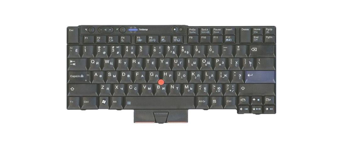 Клавиатура для ноутбука Lenovo ThinkPad R400 матовая (42T4020)