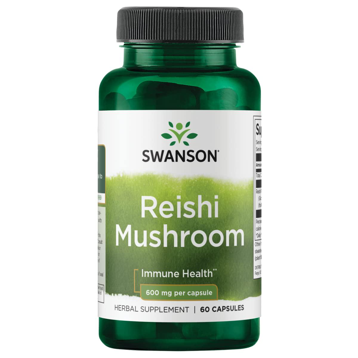 Рейши Swanson Reishi Mushroom 600 mg 60 veggie capsules