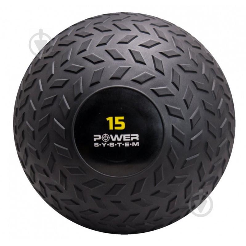 Мяч SlamBall для кросфита и фитнеса Power System PS-4117 15 кг Черный
