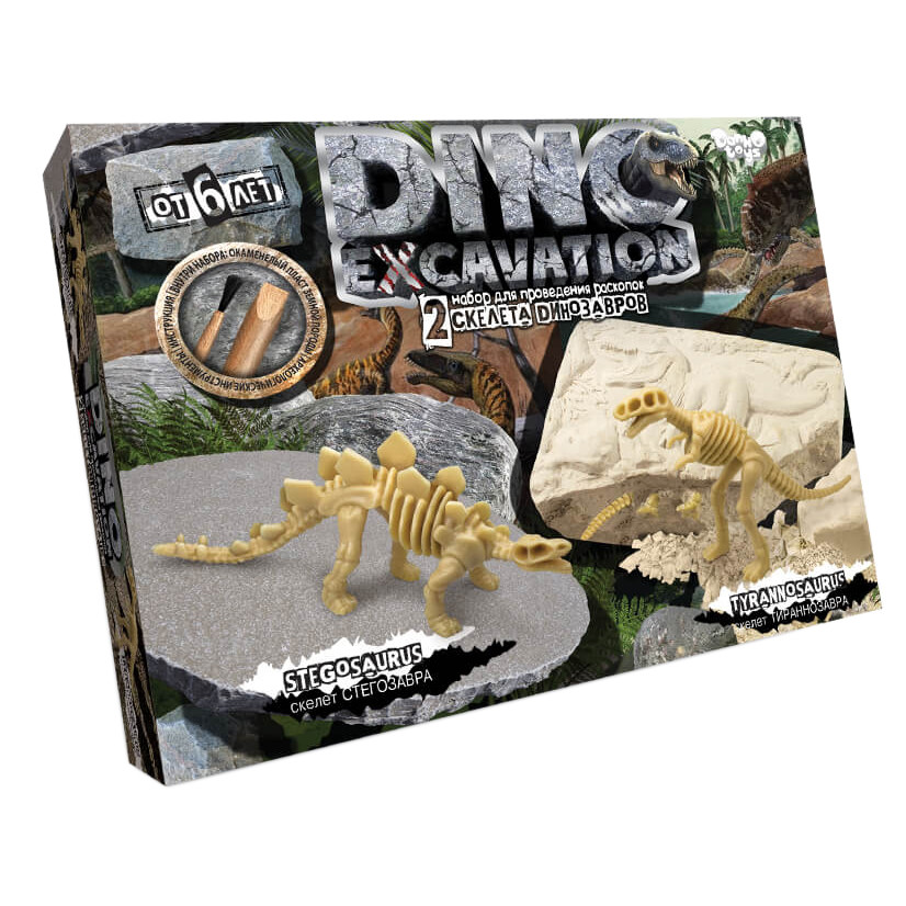 Набор для экспериментов Danko Toys для проведения раскопок динозавров DINO EXCAVATION Стегозавр 24х19х5 см от 6 лет Белый (IE-175-E-38) Набор для экспериментов Danko Toys для проведения раскопок динозавров DINO EXCAVATION Стегозавр 24х19х5 см от 6 лет Белый (IE-175-E-38)