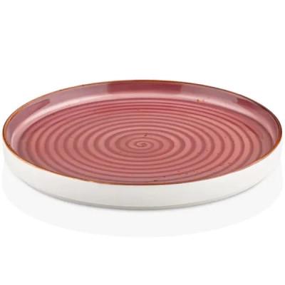 Тарелка By Bone Harmony Rose с бортом 90° 23 см (HA-RS-HL-23-RD)