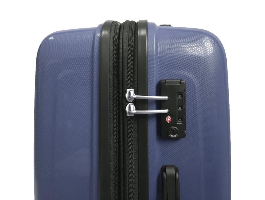 Валіза середня M Airteх 241 поліпропілен Темно-синій - фото 5