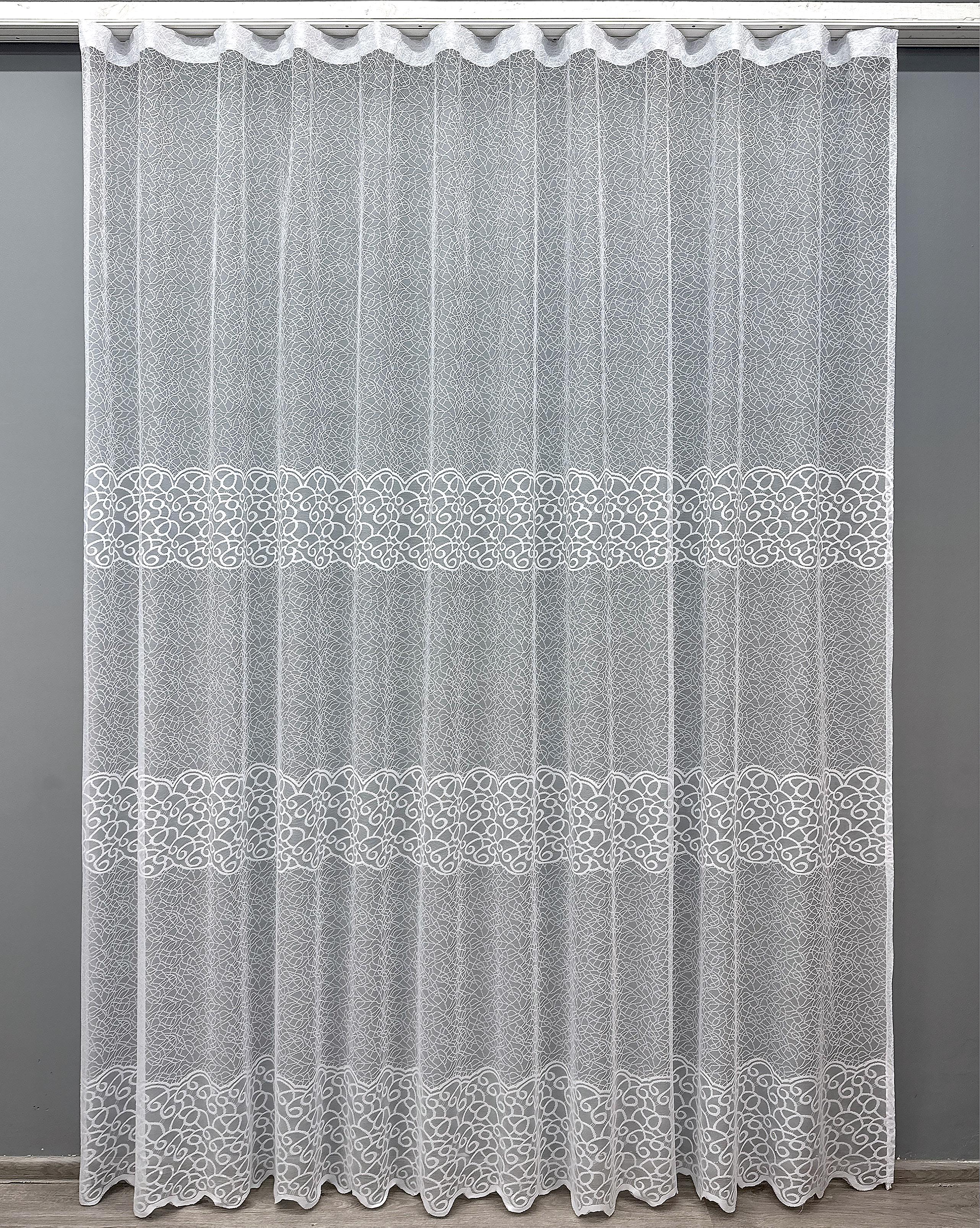 Тюль VR-Textil 1592т жаккард 300х270 см Белый (42-0569)