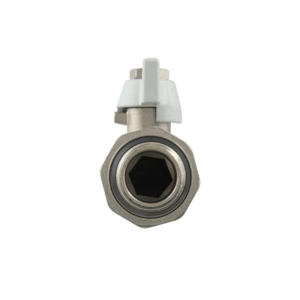 Кран кульовий Raftec DN15 метелик з американкою 1/2" White - фото 4