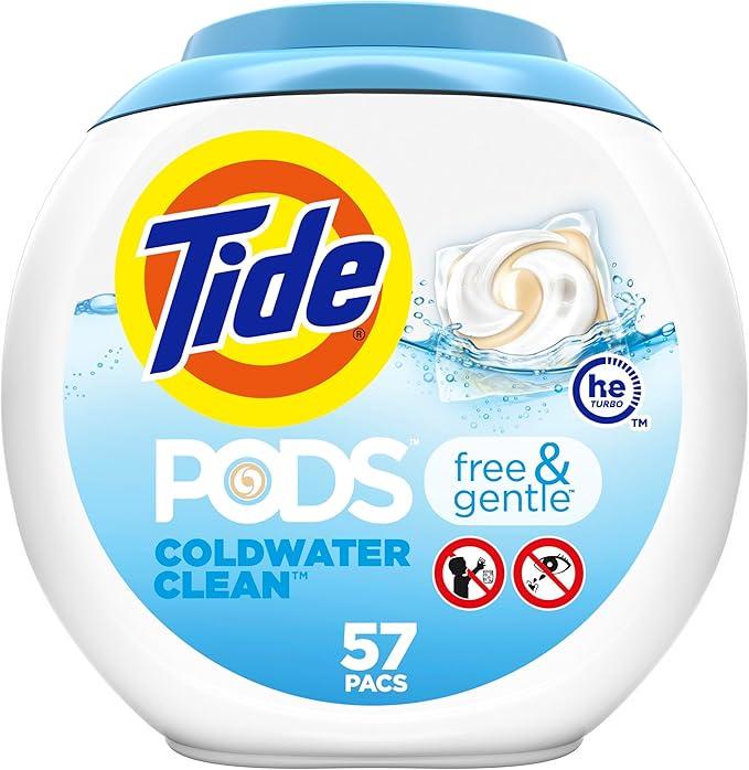 Капсули для прання Tide Free and Gentle без запаху та гіпоалергенні 57 шт.