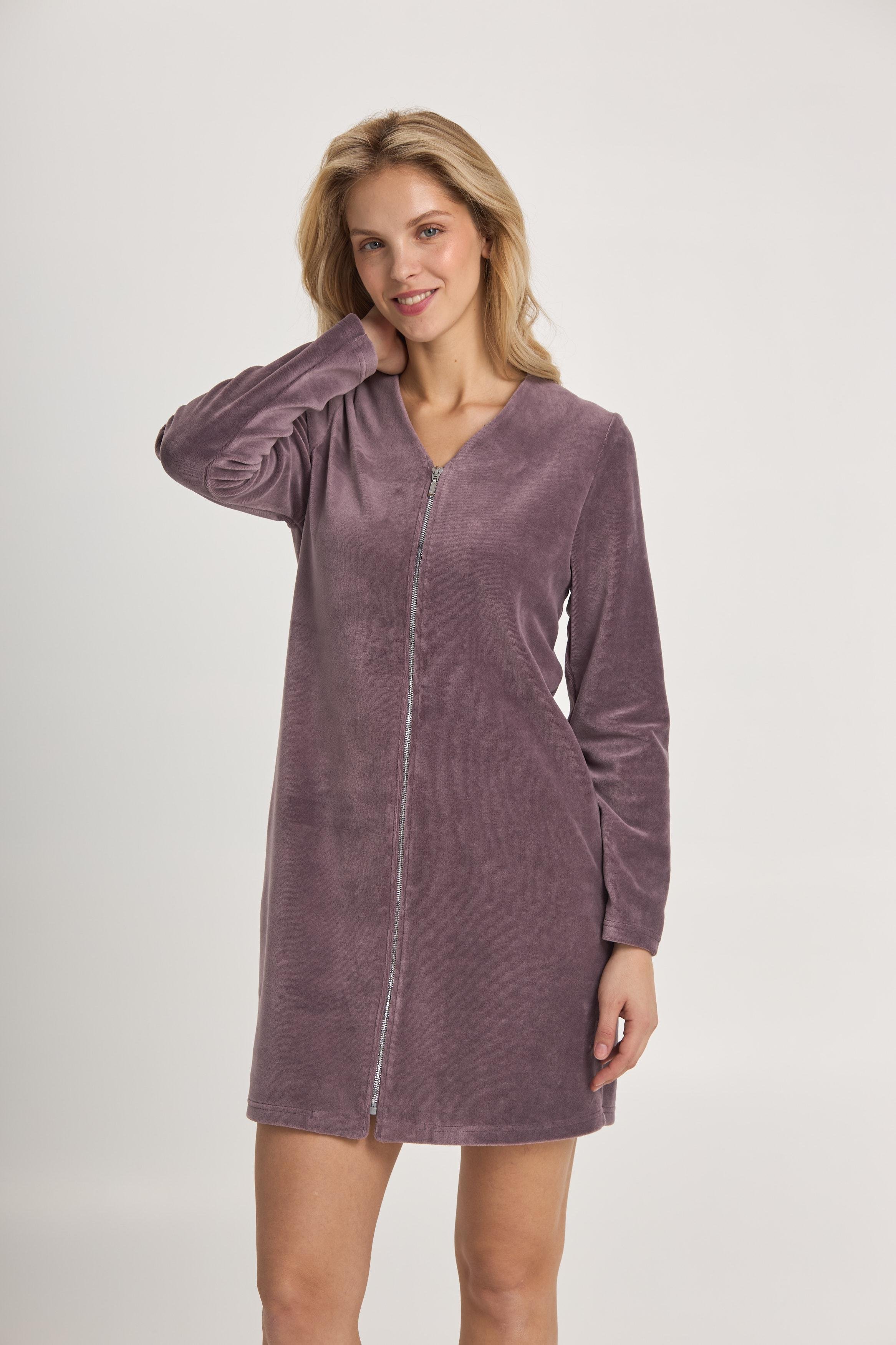 Халат женский велюровый Ellen Veronica lgv 203/03/01 S Сиреневый (203/03/01)