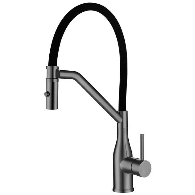 Смеситель для кухни KOER KI-70026-07 KR5211 с гибким изливом Черный (238891)