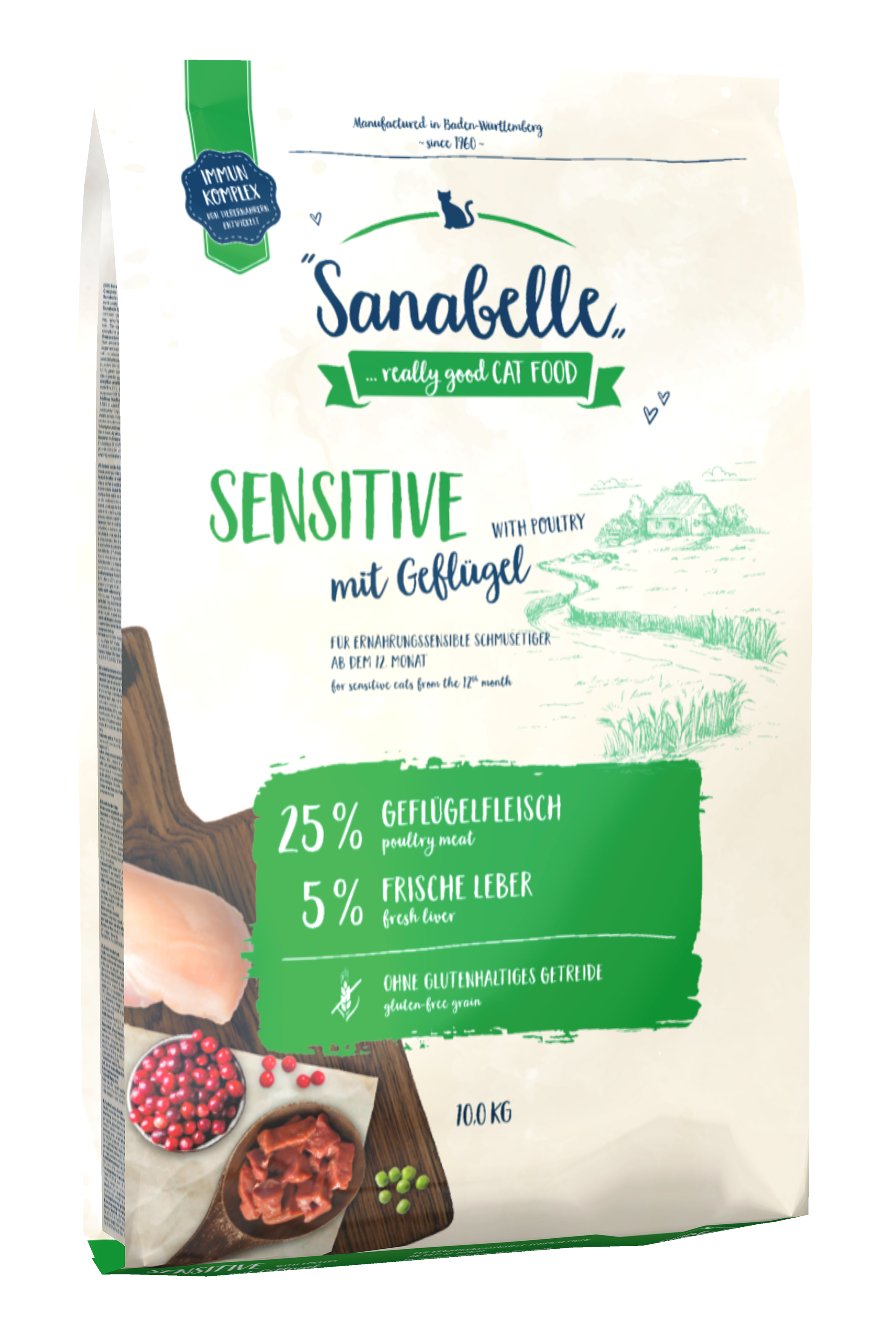 Корм сухой Sanabelle Sensitive для взрослых кошек с домашней птицей 10 кг - фото 1 Корм сухой Sanabelle Sensitive для взрослых кошек с домашней птицей 10 кг - фото 1